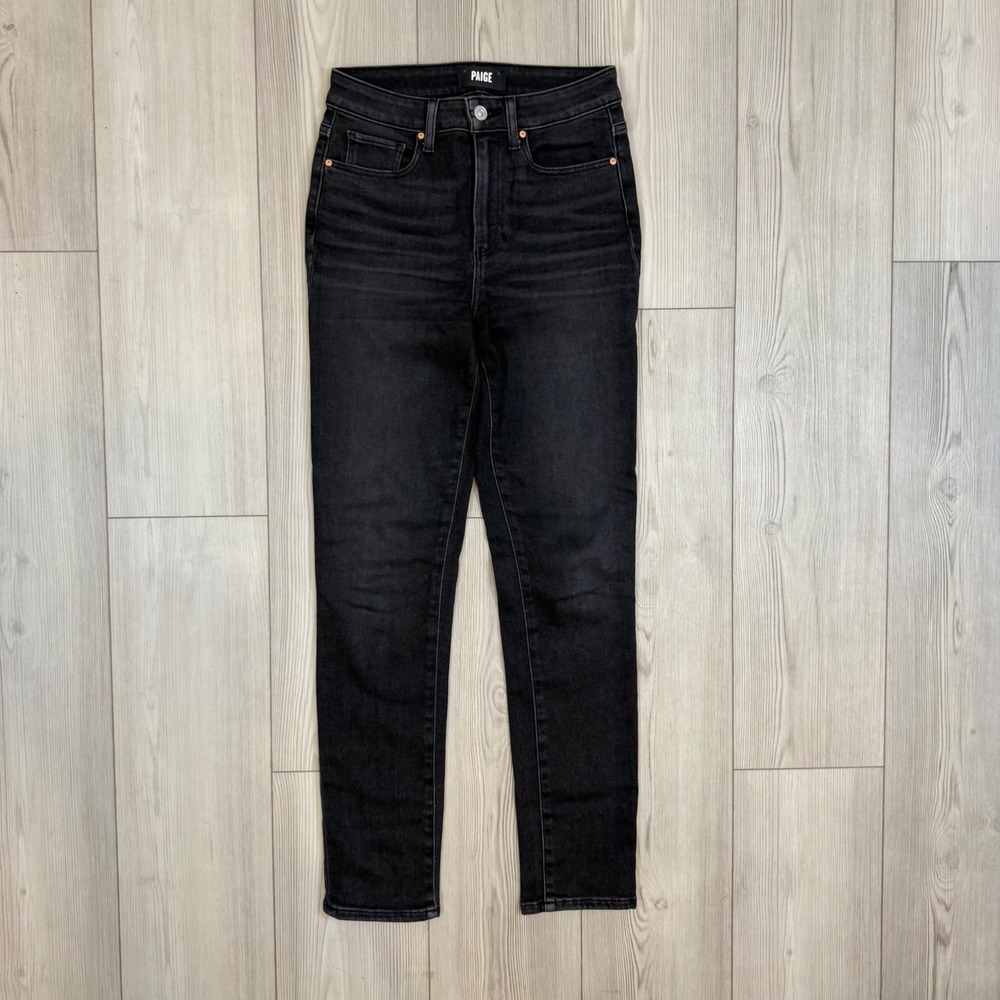 PAIGE Gemma High Rise Skinny Jeans Black Lotus 8607K48-7594 Womens Size 26
